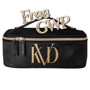 💎 FREE w/$45 KVD Kat Von D Beauty Toiletry Makeup Cosmetic Tote Case Bag